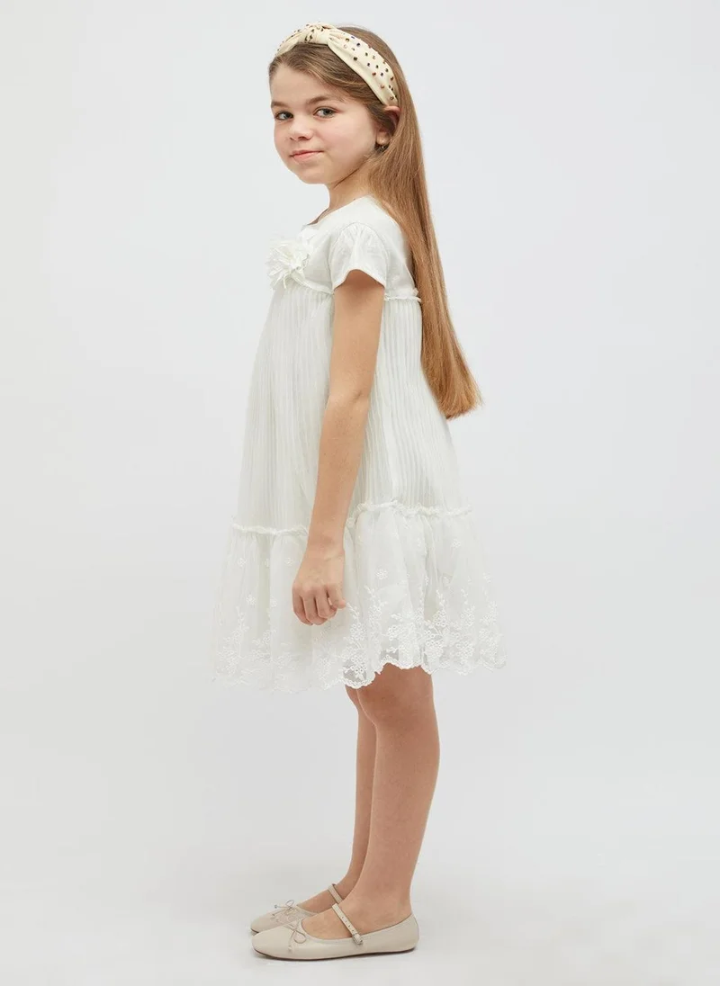 One Friday Lace Trimmed Dress