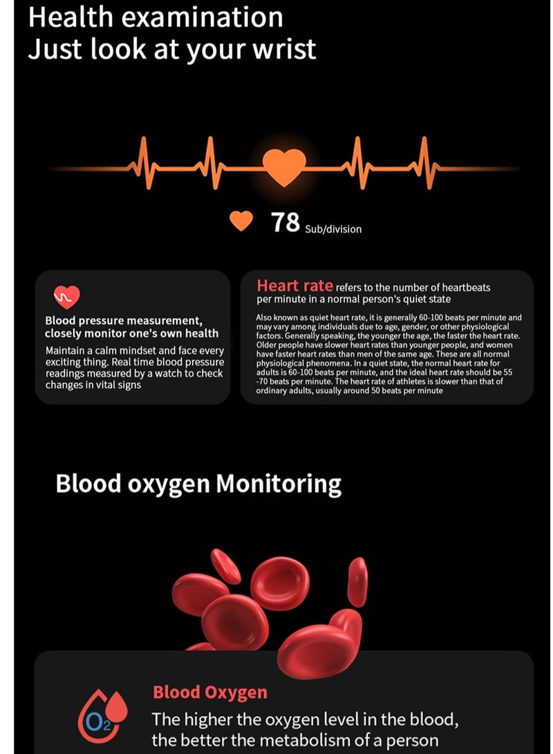 Fitness Tracking Smartwatch, Comfortable Mini Bluetooth Watch with Amoled Round Screen, Rugged HD Smart Health Monitoring Watch for Casual Outdoor Sports - Image 5