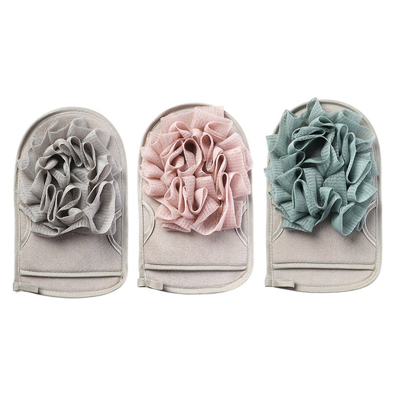 6 Pcs Sponge Exfoliating Bath Scrubber Body Scrub Dual Side Shower Mitts - Image 1