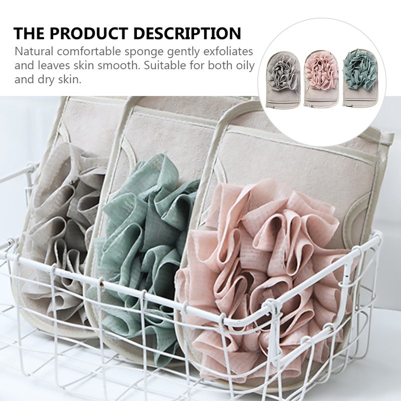 6 Pcs Sponge Exfoliating Bath Scrubber Body Scrub Dual Side Shower Mitts - Image 5