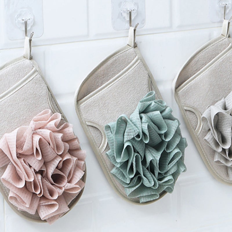 6 Pcs Sponge Exfoliating Bath Scrubber Body Scrub Dual Side Shower Mitts - Image 3