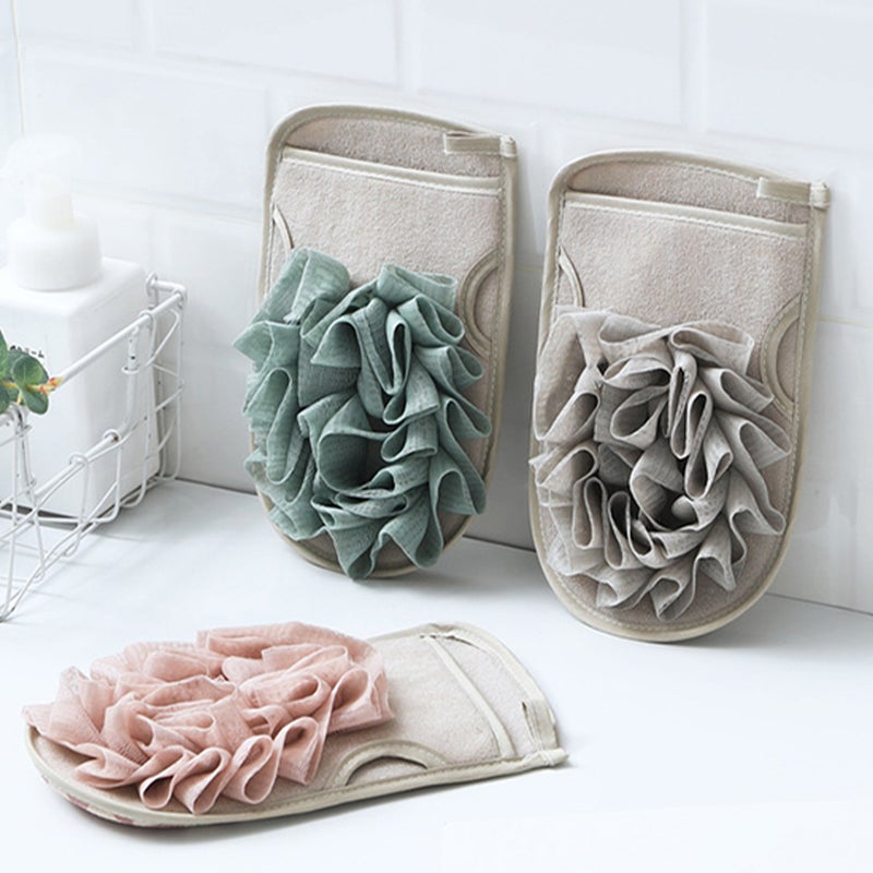 6 Pcs Sponge Exfoliating Bath Scrubber Body Scrub Dual Side Shower Mitts - Image 2