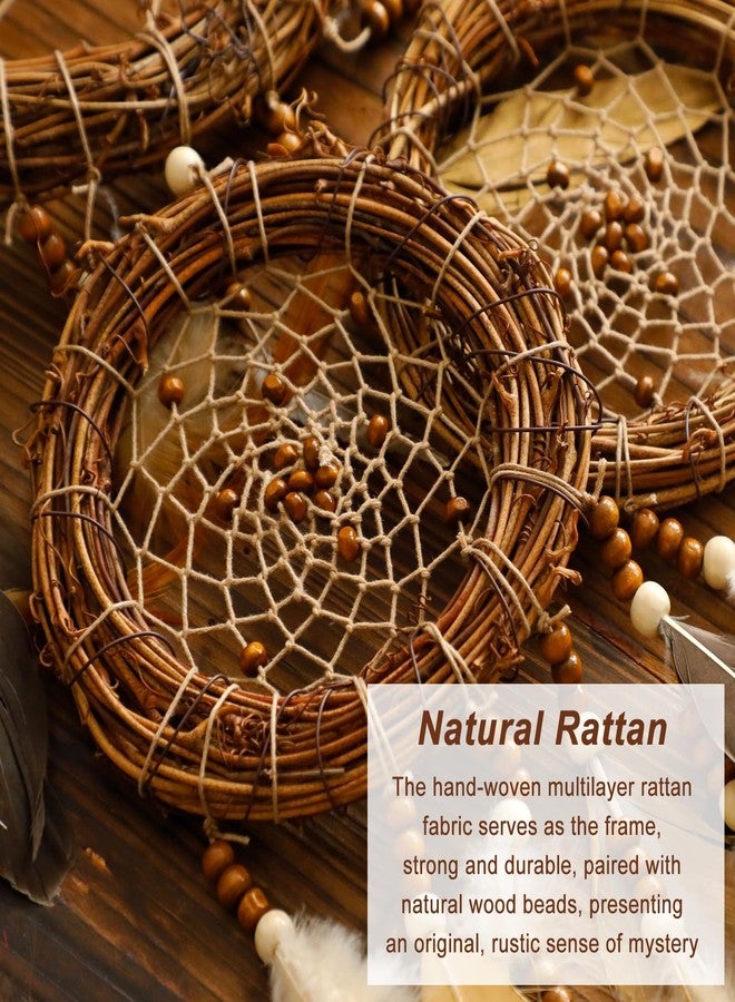 Artilady Dream Catcher Native American Boho Dreamcatcher Rattan Wall Decor, Handmade Natural Goose Feathers Large Dream Catchers Hanging Indian Decor for Women Bedroom Living Room - Image 3