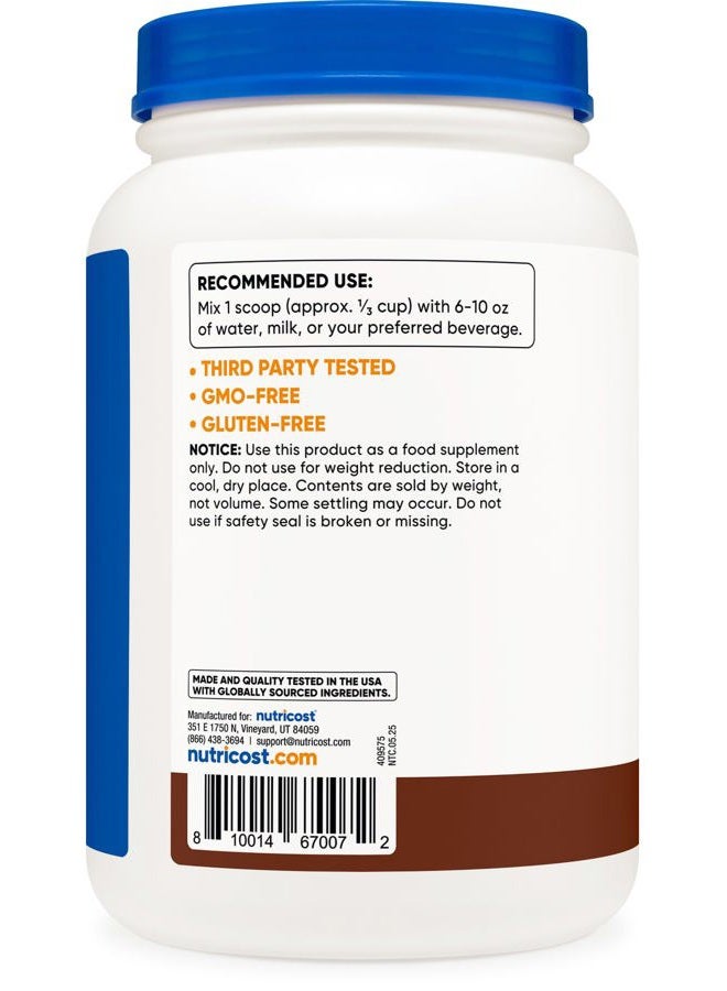 Nutricost Casein Protein Powder 2lb Chocolate - Micellar Casein, Gluten Free, Non-GMO - Image 4