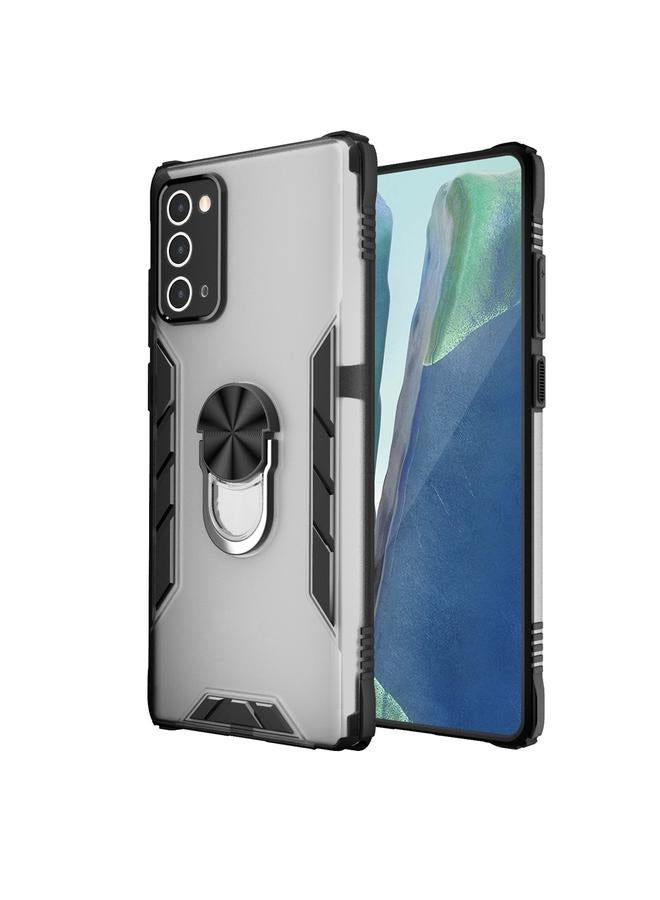 اس-توب جراب لهاتف Samsung Galaxy Note20 مصنوع من مادة PC مغناطيسية غير لامعة + جراب مقاوم للصدمات من مادة TPU مع حامل حلقي - Image 1