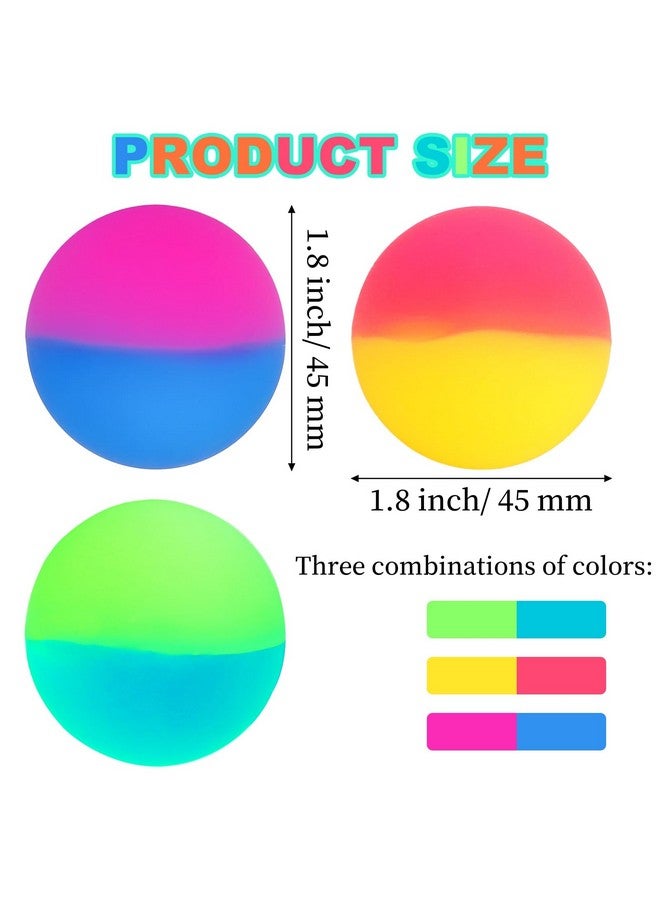 Goaste كرات قفز جوست 30 حبة للأطفال، 1.8 بوصة/45 مم كرات مطاطية كبيرة، كرات قفز عالية بألوان متنوعة لجوائز حفلات عيد الميلاد للأطفال والأولاد، هدايا - Image 2