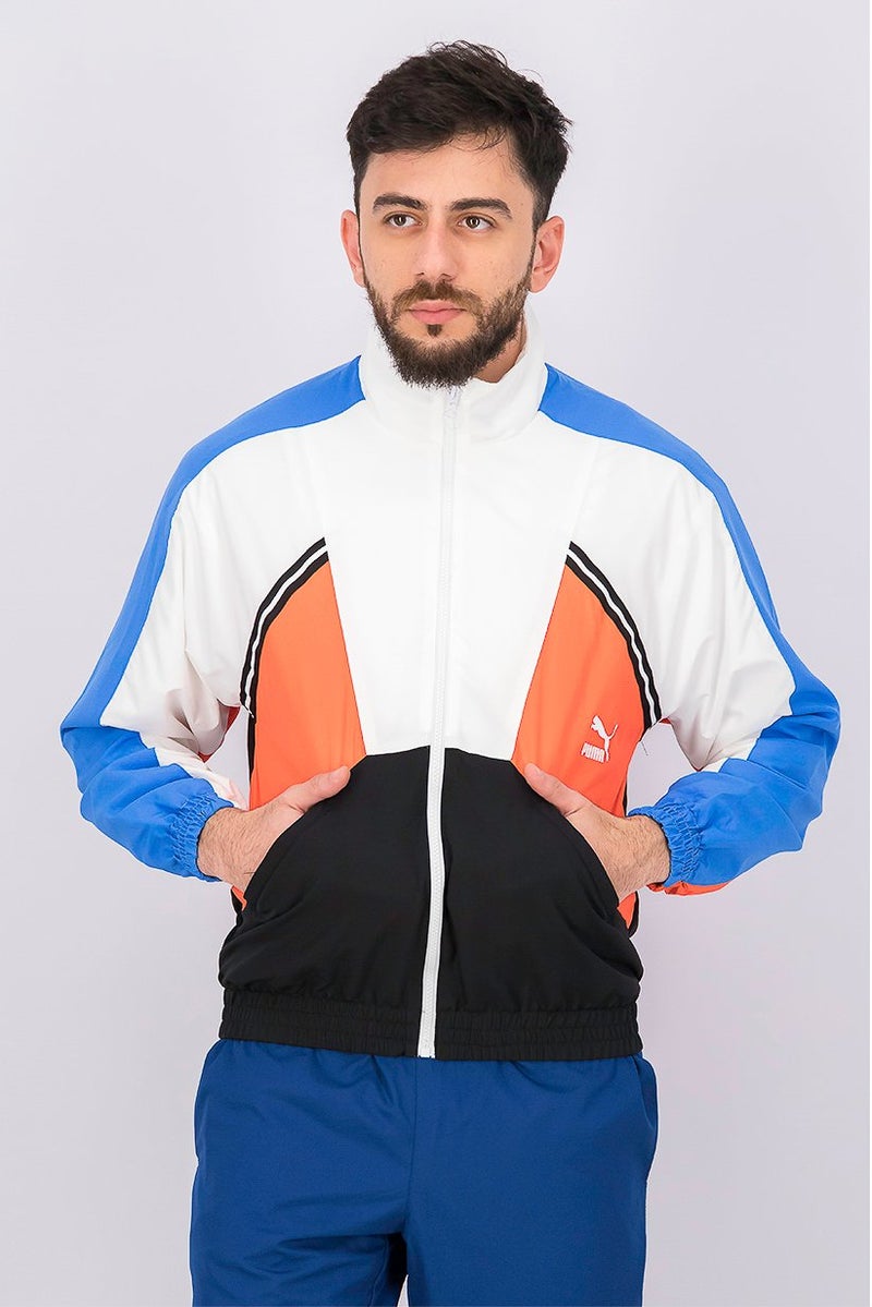 PUMA Men TFS Woven Full Zip Jacket, Palace Blue - Image 1