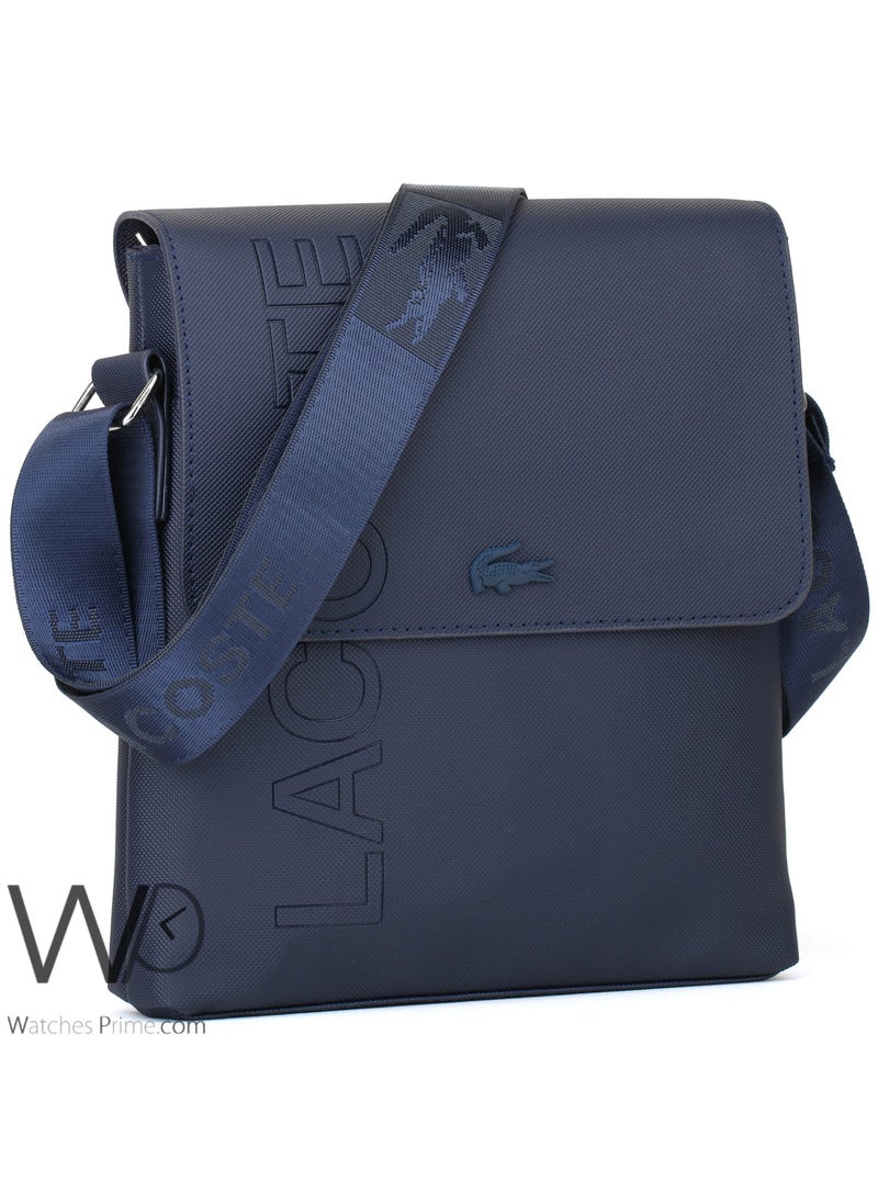 LACOSTE Lacoste Messenger Crossbody Bag Blue For Men  - Image 4