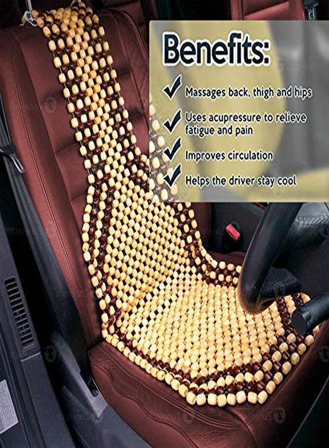 Auto Kite - Full Wooden Car Bead Seat (Car, Home and Office) Seating Pad for- Zest - Image 4