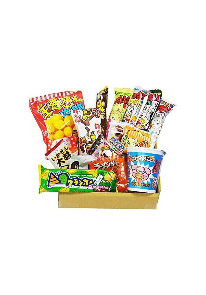 AKIBA KING Japanese Dagashi Snack Assortment with Cup Noodles - Image 1