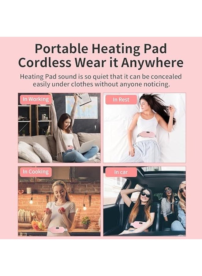 Portable Heating Pad for Period Cramps – Electric Cordless Belly & Back Heat Belt for Women, Pain Relief, Reusable & USB Rechargeable - Image 3