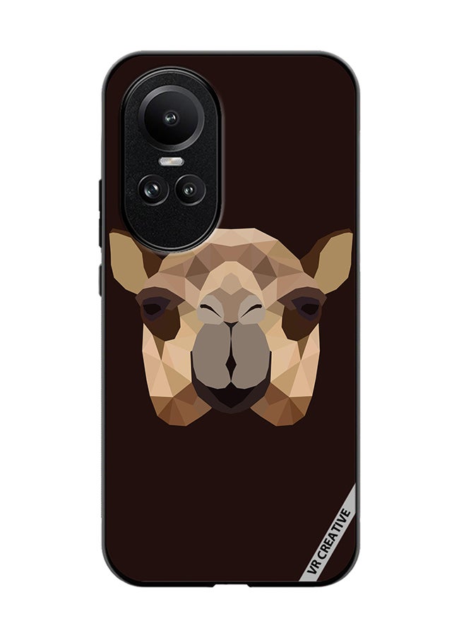 VR CREATIVE Protective Case Cover For Oppo Reno 10 The Camel Polygon Design Multicolour - Image 1