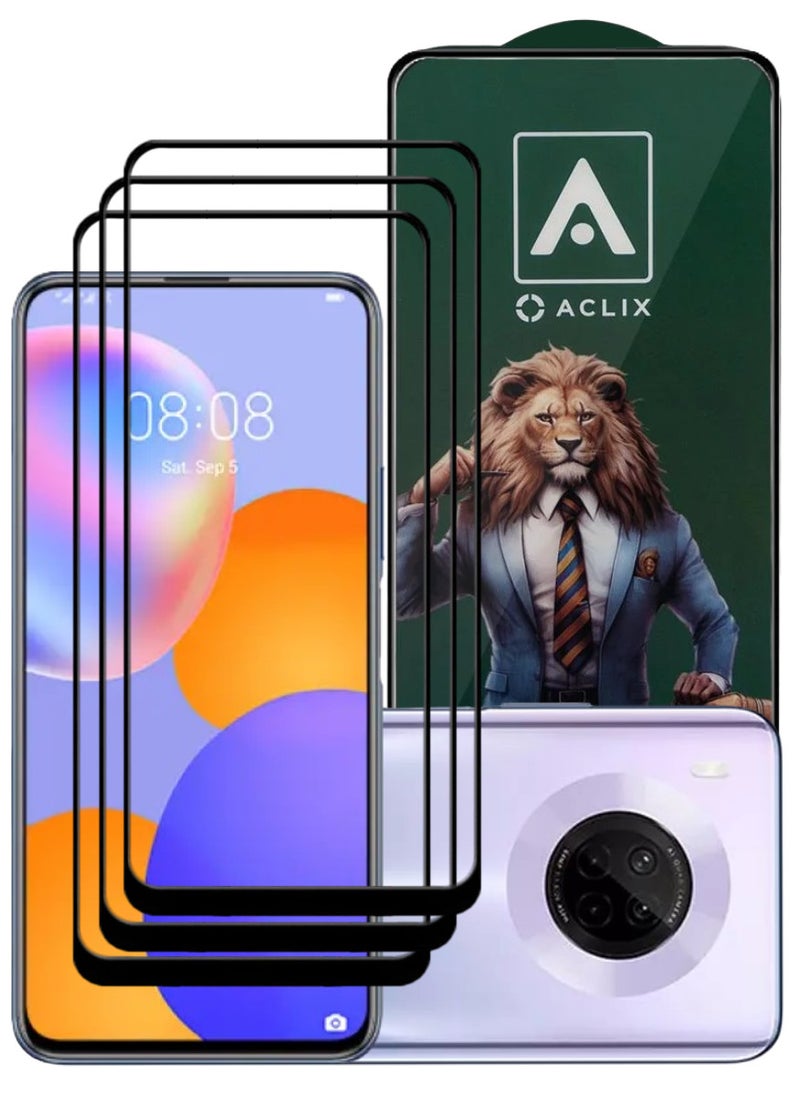ACLIX 3 Pieces Antistatic ESD Dustproof Premium Quality High Definition Tempered Glass Screen Protector Designed For Huawei Y9a - Image 1