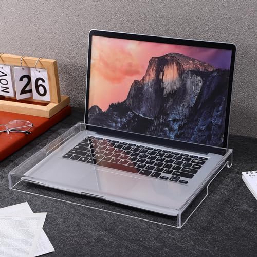 Veemoon Laptop Keyboard Protector Cover Acrylic Clear Laptop Dust Case Anti-Cat Keyboard Cover Computer Mechanical Transparent Protector Suitable for 14inch Computer (13.8 * 9.8 * 0.6 Inch) - Image 4