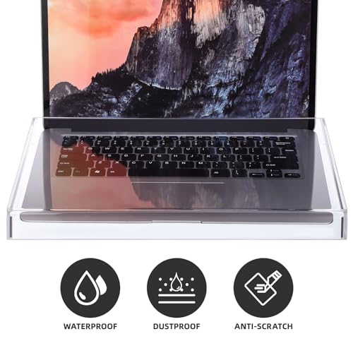 Veemoon Laptop Keyboard Protector Cover Acrylic Clear Laptop Dust Case Anti-Cat Keyboard Cover Computer Mechanical Transparent Protector Suitable for 14inch Computer (13.8 * 9.8 * 0.6 Inch) - Image 3