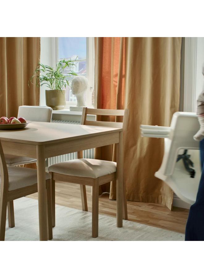 Zaboon Highchair With Safety Belt, White/White - Image 2