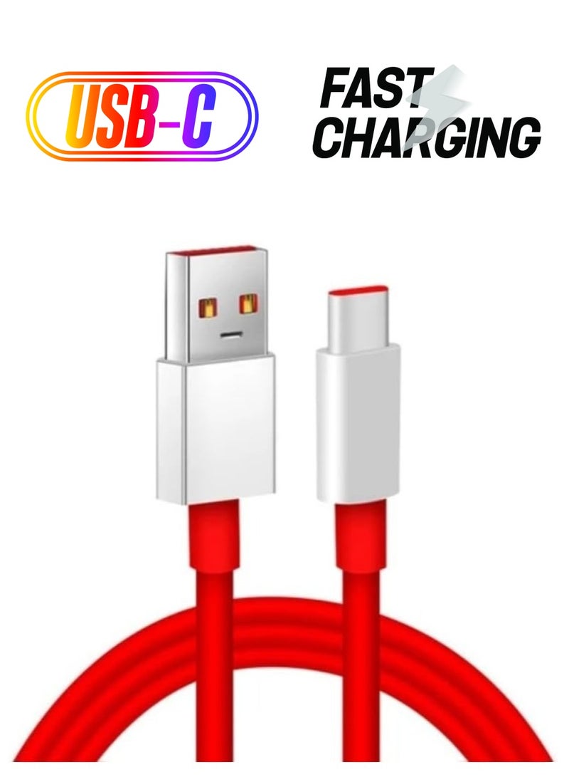 ELTRAZONE "High-Speed USB Type-C Cable – Compatible with OnePlus 11, 10 Pro, 9 Series, and More (Vibrant Red)" - Image 1