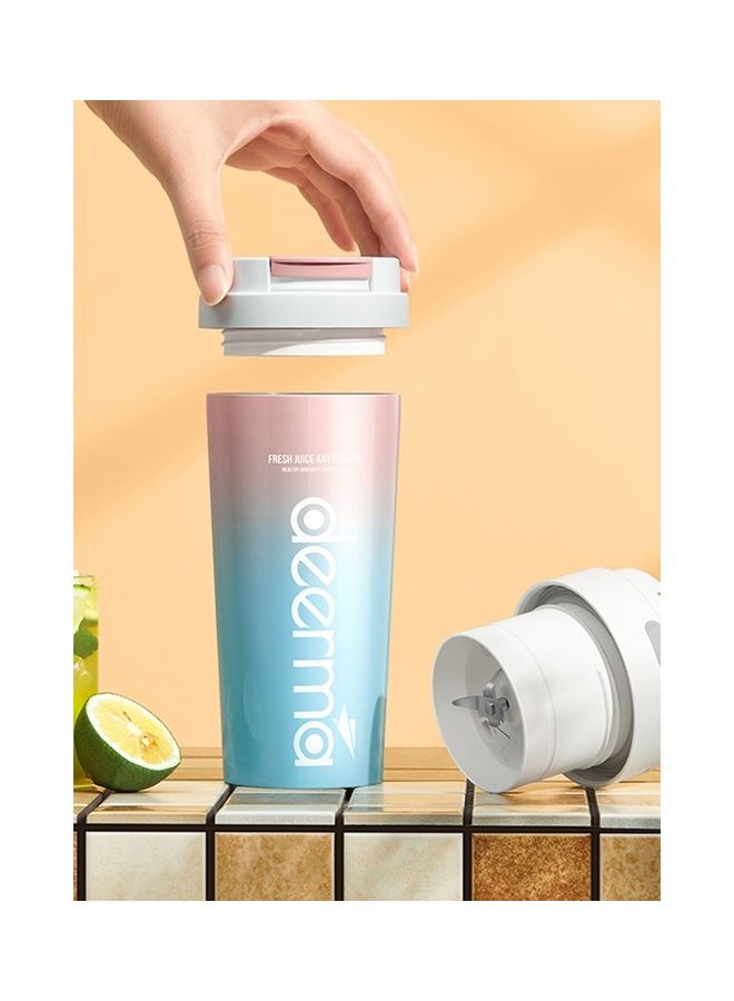 Deerma Portable 2 In 1 Cordless Juicer Blender and Thermos Wireless Juicer Cup Keep Warm & Cold Safety Lock with Twin-lids,Stirring & Drinking Cup Lid 300 ml 50 W NU90 Multicolour - Image 3