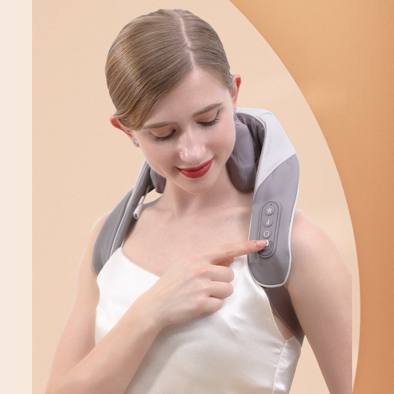 Neck Massager Kneading Cervical Spine Massage Shawl Trapezius Muscle Household Shoulder Rechargeable Shoulder And Neck Massager - Image 3
