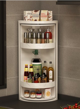 Spice Rack Storage Organizer 3-Tier Kitchen Countertop Seasoning Storage Shelf Rotating Bathroom Counter Makeup Organizer Comistic Storage Rack Vanity Shelves White - pzsku/Z4E912F3E97A3356A2BD6Z/45/_/1697014078/741b2303-244d-44d0-a652-a7fbd9e30d18