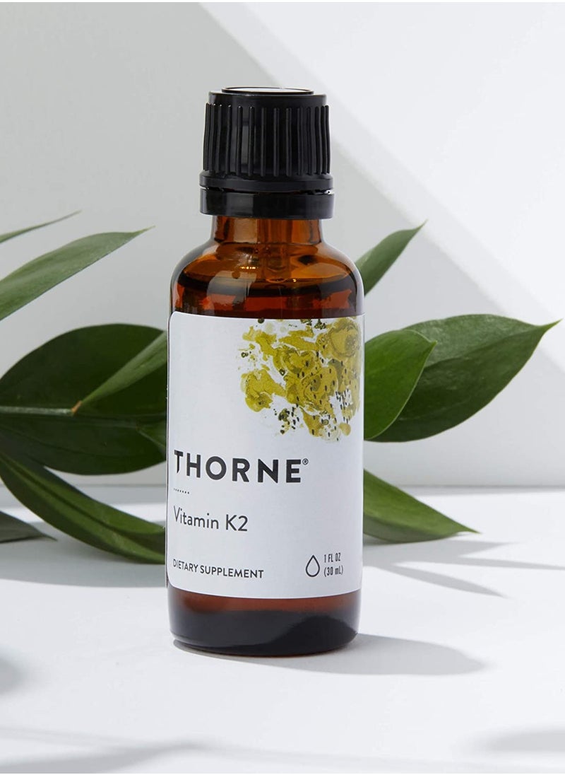 Thorne - Vitamin K2 Liquid Dietary Supplement - 1 Fl Oz (30 ML) - Image 1