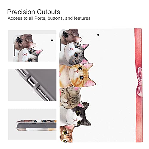 Vimorco iPad 10.2 Case 2019/2020/2021, iPad 7th/8th/9th Generation Case, Premium Protective Smart Case Auto Sleep/Wake Multi-Angle Folio Stand Cover, Cute Cats - Image 3