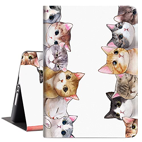 Vimorco iPad 10.2 Case 2019/2020/2021, iPad 7th/8th/9th Generation Case, Premium Protective Smart Case Auto Sleep/Wake Multi-Angle Folio Stand Cover, Cute Cats - Image 1