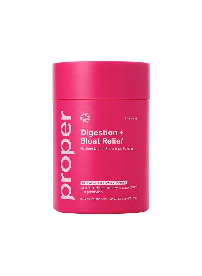 Proper, The Pinks Digestion and Bloat Relief. Drink Mix with Gut Health Probiotics, Prebiotics, and Enzymes for Digestive Support. Gut Balance, Bloating, and Microbiome Supplement for Women and Men - Image 1
