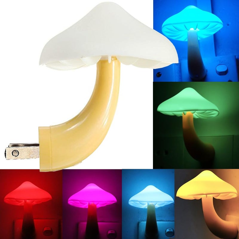 AUSAYE Sensor LED Night Light Plug in Lamp Mushroom Night Light 7Color Changing Magic Pretty MushroomShaped Night Lights for Adults Kids NightLight