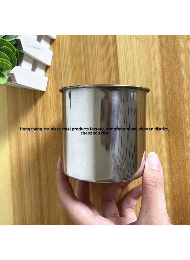 Stainless Steel Cup 4.9-15cm Mouth Cup Soup Cup Lid Unhandled Single Layer Water Cup Body Measuring Cup Bird Feeding Cup Beer Cup-Color:Magnetic Stainless Steel-Capacity:304/inside 13*12.8cm - Image 4