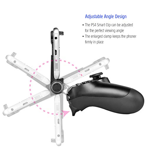 ADZ PS4 Controller Phone Mount - Smart Clip for Dualshock 4 Controller Compatible with iPhone, Android and PS4 Remote Play - Image 5