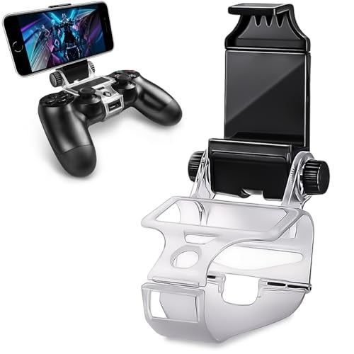 ADZ PS4 Controller Phone Mount - Smart Clip for Dualshock 4 Controller Compatible with iPhone, Android and PS4 Remote Play - Image 1