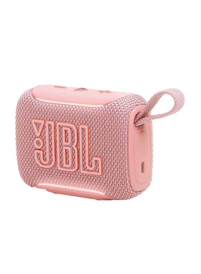 JBL Go 5 Portable Bluetooth Speaker with Ambient Edge Lighting, IP68 Waterproof & Dustproof, 10H Playtime, AirTouch Stereo Pairing, Auracast™, USB-C Lossless Audio – Compact & Drop-Proof, Pink - Image 4