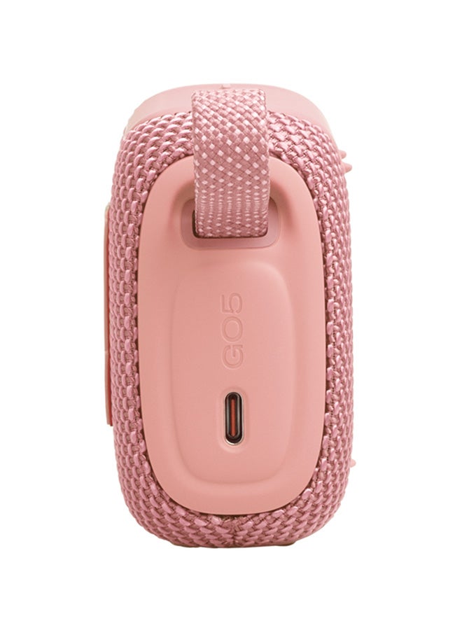 JBL Go 5 Portable Bluetooth Speaker with Ambient Edge Lighting, IP68 Waterproof & Dustproof, 10H Playtime, AirTouch Stereo Pairing, Auracast™, USB-C Lossless Audio – Compact & Drop-Proof, Pink - Image 3