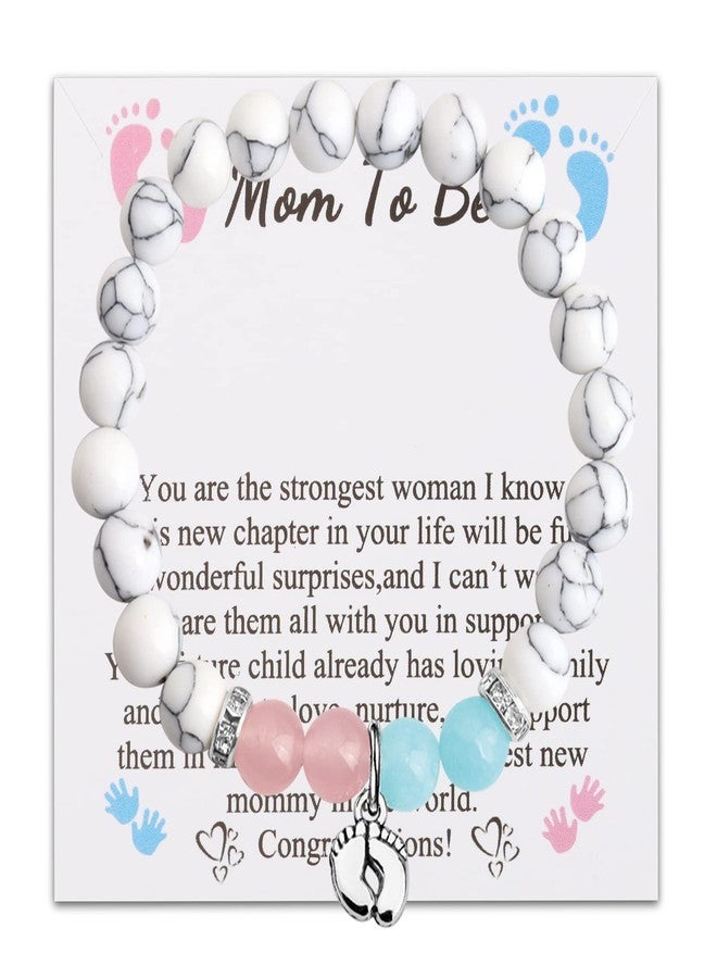 MYOSPARK Mom To Be Gift New Mom Gift New Mommy Bracelet Jewelry First Time Mom Gift Pregnancy Gifts for Expecting Mother (strongest woman BR) - Image 1