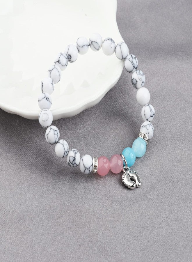 MYOSPARK Mom To Be Gift New Mom Gift New Mommy Bracelet Jewelry First Time Mom Gift Pregnancy Gifts for Expecting Mother (strongest woman BR) - Image 5