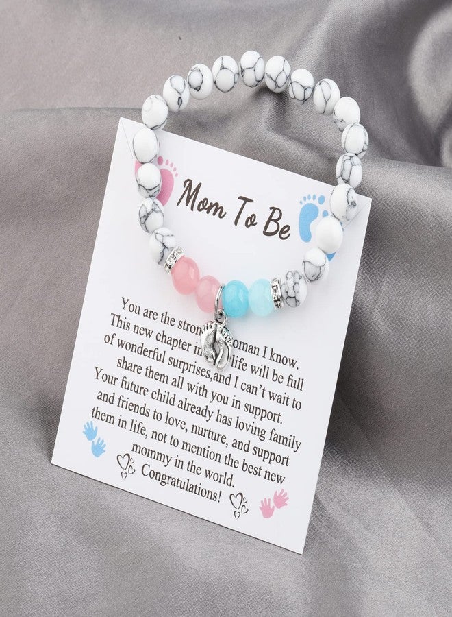 MYOSPARK Mom To Be Gift New Mom Gift New Mommy Bracelet Jewelry First Time Mom Gift Pregnancy Gifts for Expecting Mother (strongest woman BR) - Image 3