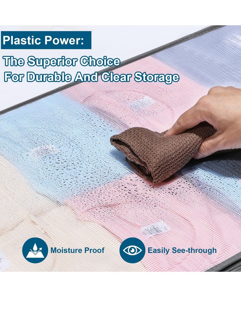 Excefore 2 Pack Under Bed Storage Containers Bins Large Moisture Proof Capacity Clothes Blanket Underbed Storage and Organization Bags with Lid and Handles Beding Storage Bags Organizer for Clothes Bedroom - Image 2