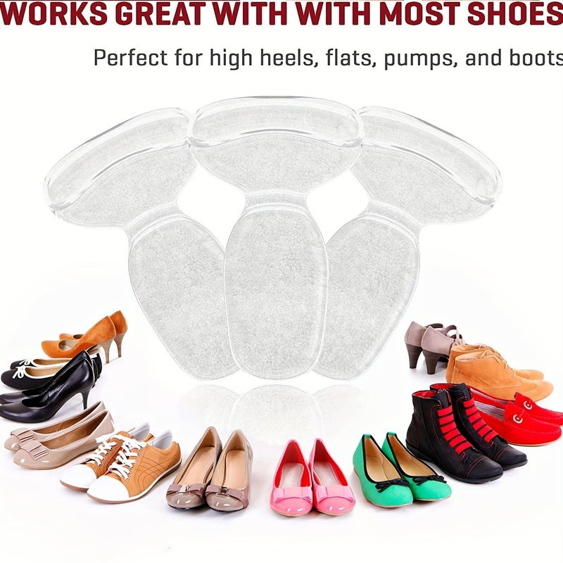 2 Pcs Reusable Heel Grips Pads Extra Thick Anti Slip Insoles For Big Shoes - Image 3