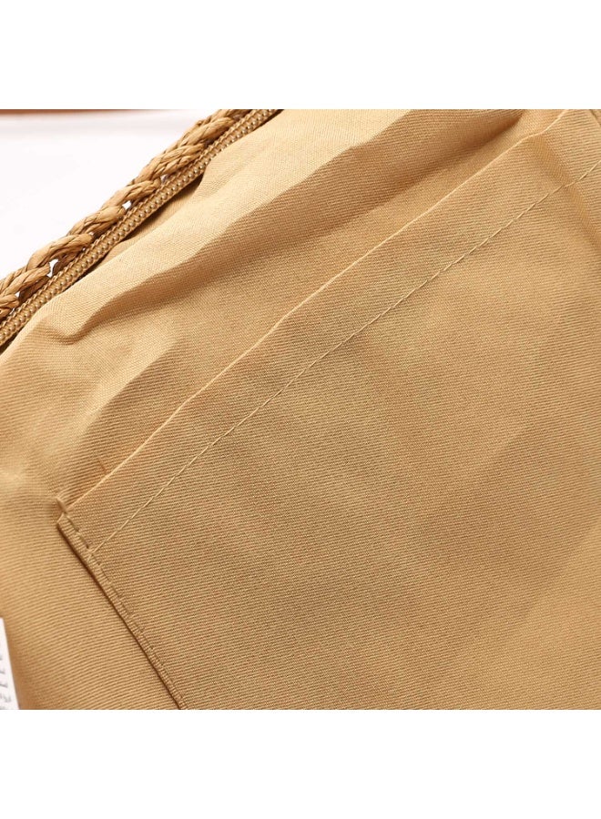 Mr.joe Mr Joe Rustic Woven Straw Crossbody Bag - Faux Leather Flap With Adjustable Strap 4145 - Image 4