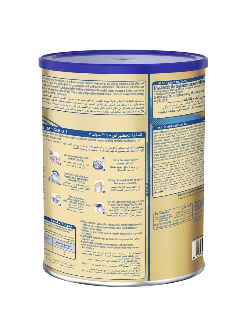 Gold Stage 3 Growing Up Formula From 1 To 3 Years