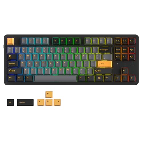 DAREU EK87PRO 80% Wireless Mechanical Gaming Keyboard,TKL Tri-Mode RGB Keyboard with Hot-Swappable,PBT Keycaps,Gasket Mount,6-Layer Padding for Win/Mac - Image 1