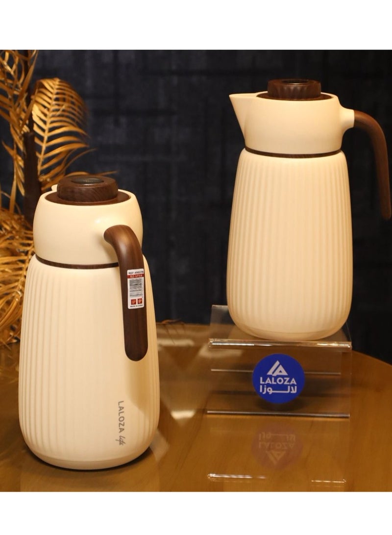 لالوزا طقم ترامس ثلاجة قهوة وشاي جذابة بتصميم أنيق - مقاس 1/1لتر - Image 2