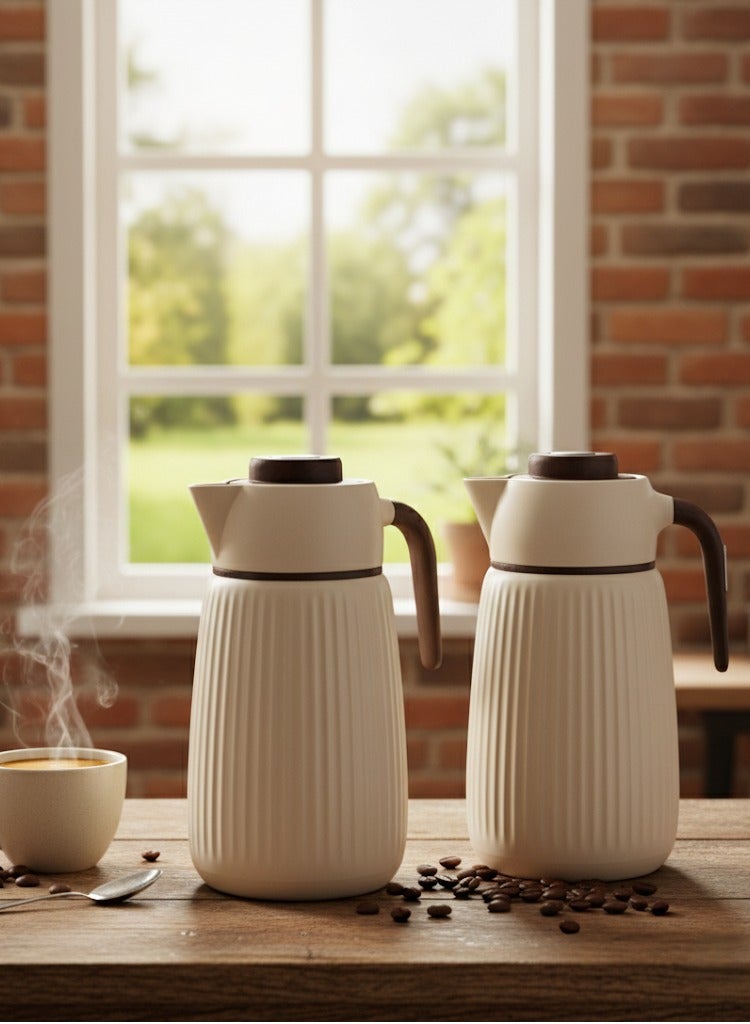 لالوزا طقم ترامس ثلاجة قهوة وشاي جذابة بتصميم أنيق - مقاس 1/1لتر - Image 1