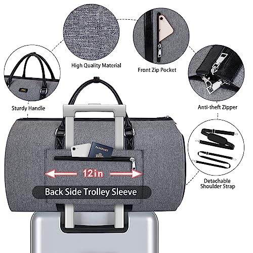 TIBES Convertible 2-in-1 Garment Bags for Travel, Carry On Garment Duffle Bag With Shoe Compartment Large Weekender Bag for Women Men Hanging Suitcase Suit Travel Duffel Overnight Bags 4pcs Set - Image 4