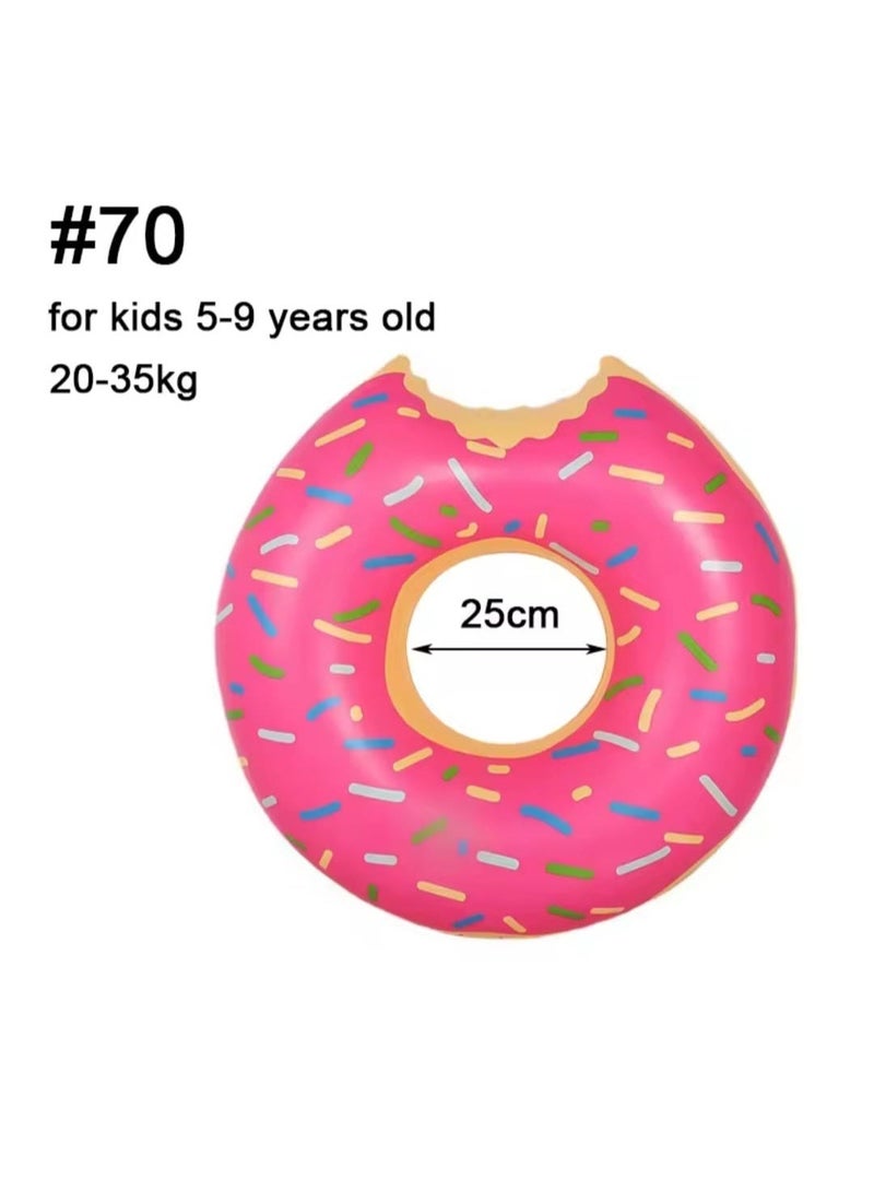 Inflatable Float Ring with Multi shapes – Swimming Tube for Adults & Kids, Perfect for Beach and Pool Parties (70cm Pink Donuts) - Image 4