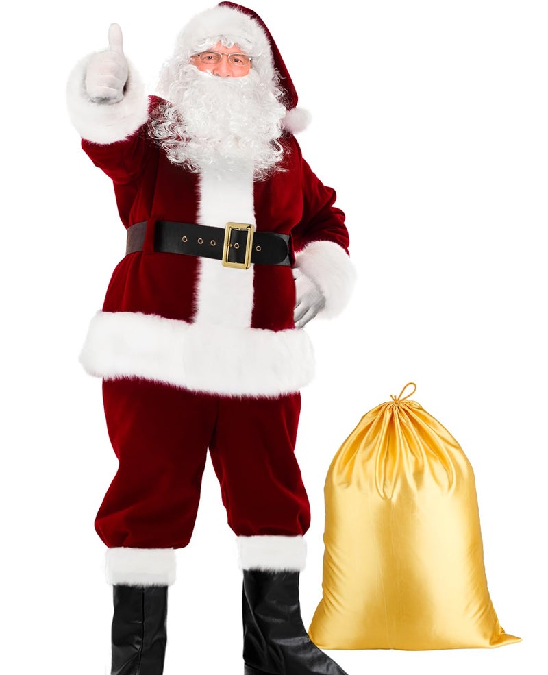 SHEJIZE Santa Claus Costume for Men Santa Costume Santa Suit Adults Men Santa Outfit 2XL