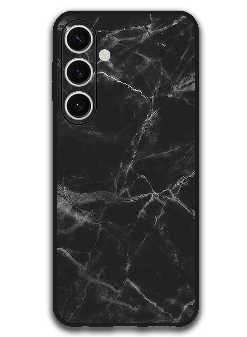 Theodor Protective Case Anti Scratch Shock Proof Bumper Cover For Samsung Galaxy S24 FE Black Marble - Image 1