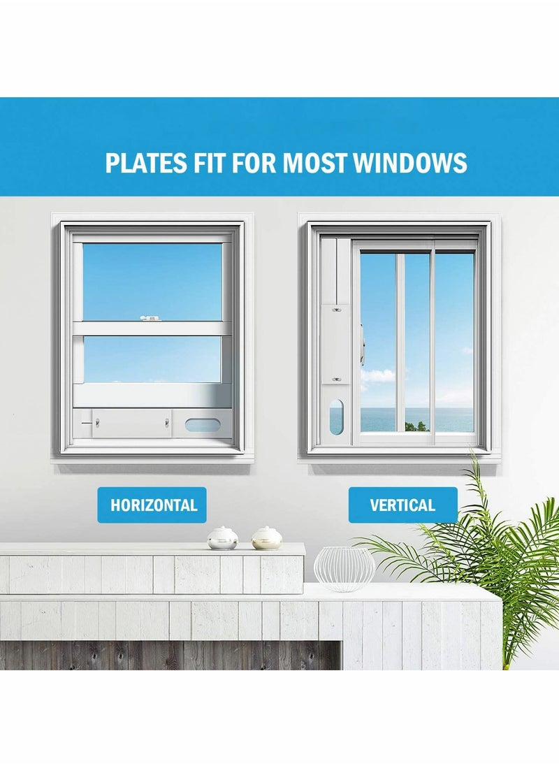 Excefore - Portable Air Conditioning Window Kit with Coupler Adjustable Window Seal AC Window Seal for AC Units, Sliding AC Exhaust Pipe Kit for 5" Diameter Duct Universal - Image 1
