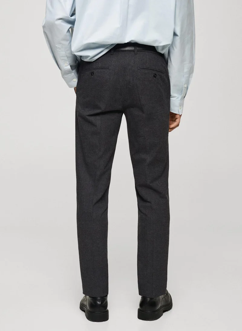 Mango Man Slim-Fit Cotton Trousers